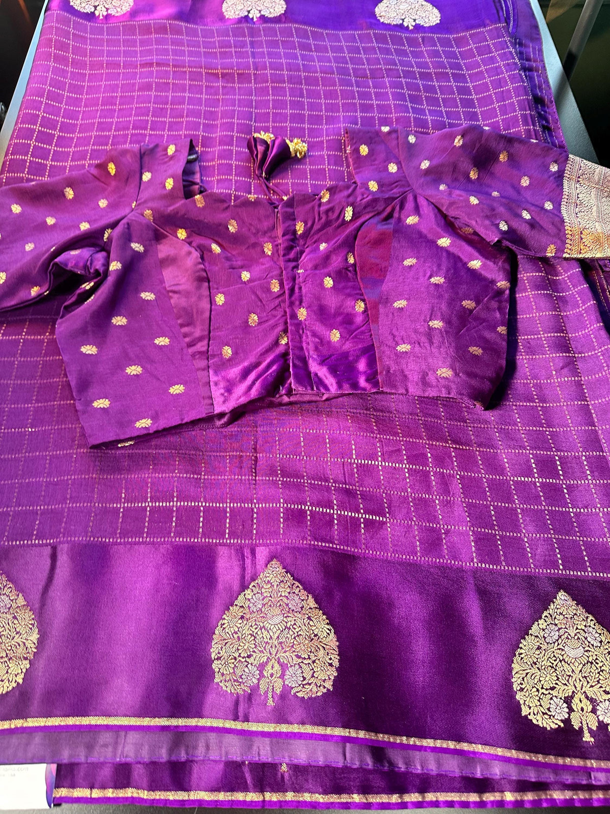 Handloom Matka Tussar Silk Saree with Stitched Blouse,  Ready-to-wear,  USA Shipping,  Partywear,  Wedding Wear Saree