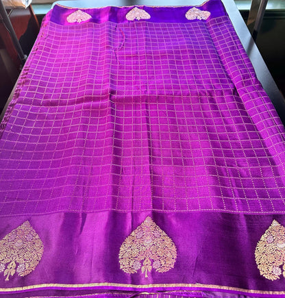 Handloom Matka Tussar Silk Saree with Stitched Blouse,  Ready-to-wear,  USA Shipping,  Partywear,  Wedding Wear Saree