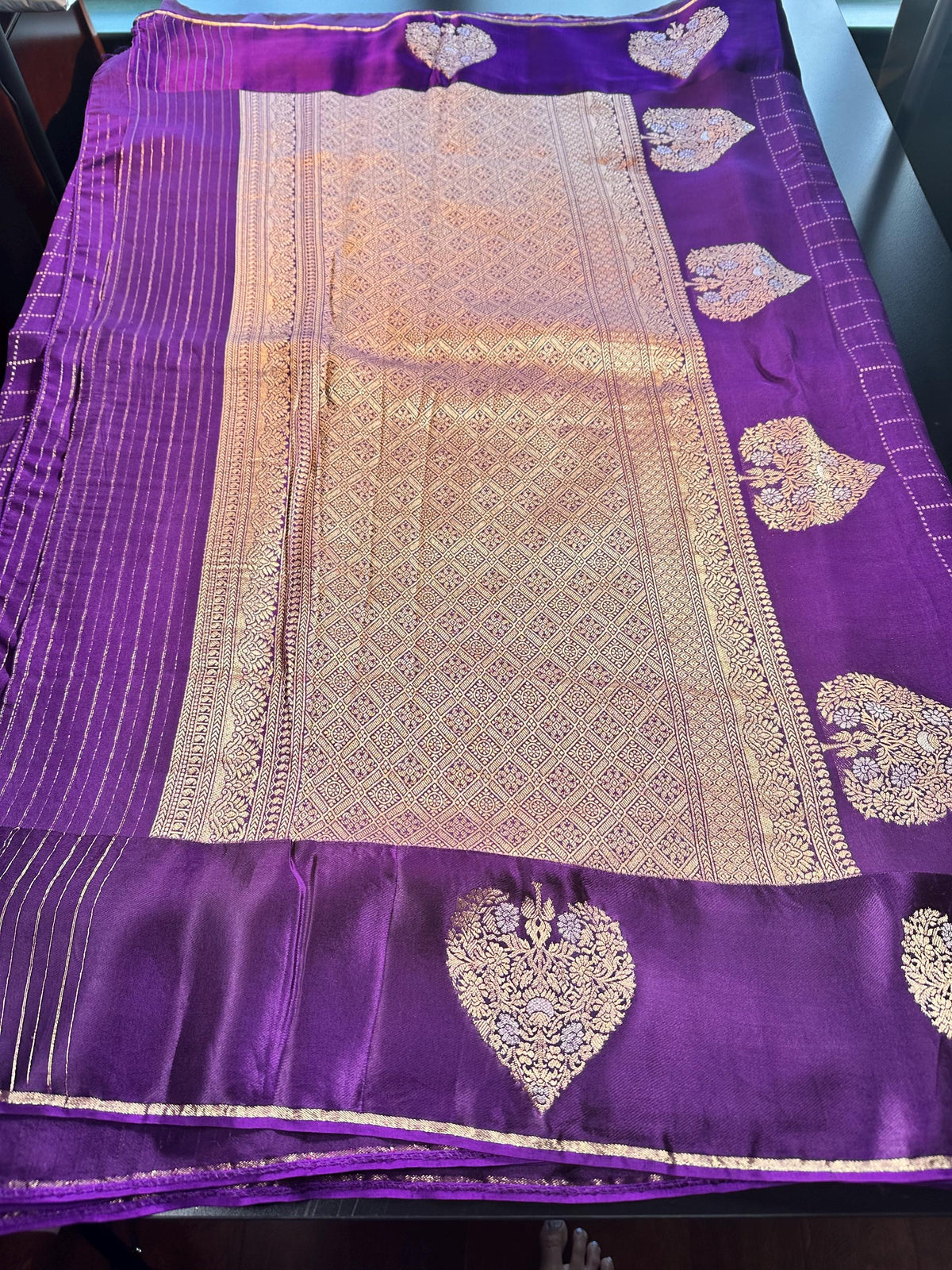 Handloom Matka Tussar Silk Saree with Stitched Blouse,  Ready-to-wear,  USA Shipping,  Partywear,  Wedding Wear Saree