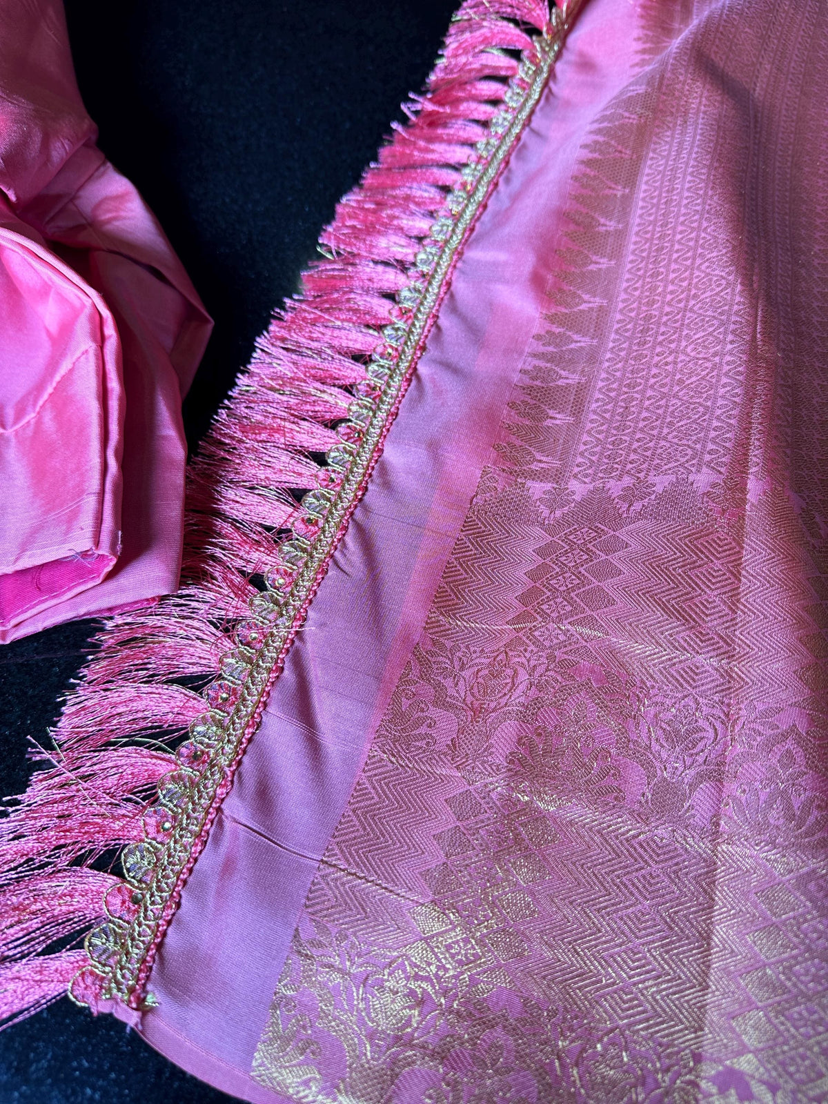 Handloom Kanjivaram Pure Silk Saree with Stitched Blouse, Partywear,  Wedding Wear Saree, Shipping from USA