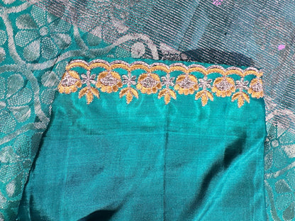 Handloom Pure Kanjivaram Silk Saree with Stitched Blouse | Wedding Saree With Stitched Blouse | Indian Party Wear Saree