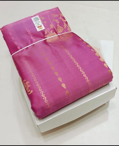 Handloom Kanjivaram Pure Silk Saree with Silk Mark, Stitched Maggam Work Blouse,  Partywear,  Wedding Wear Saree, Shipping from USA