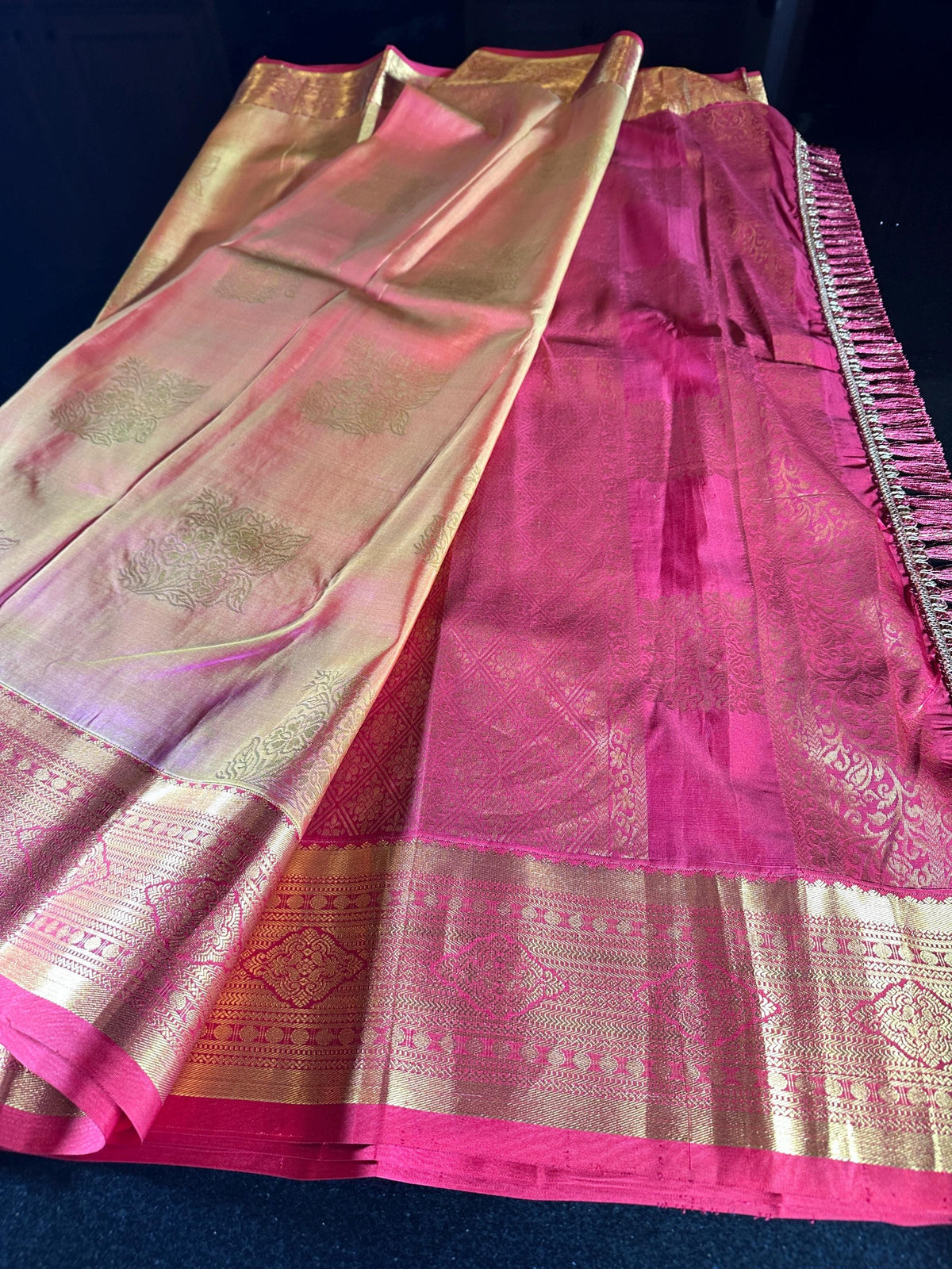 Handloom Kanjivaram Pure Silk Saree Kanchi Pattu Saree, Stitched Blouse, Partywear, Wedding Saree, Shipping from USA