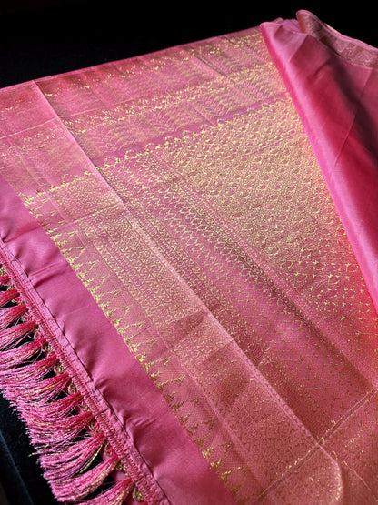 Handloom Kanjivaram Pure Silk Saree with Stitched Blouse, Partywear,  Wedding Wear Saree, Shipping from USA