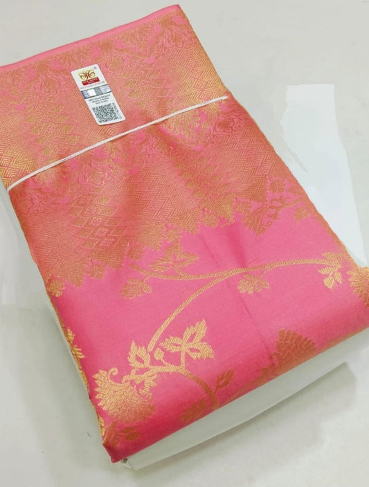 Handloom Kanjivaram Pure Silk Saree with Stitched Blouse, Partywear,  Wedding Wear Saree, Shipping from USA