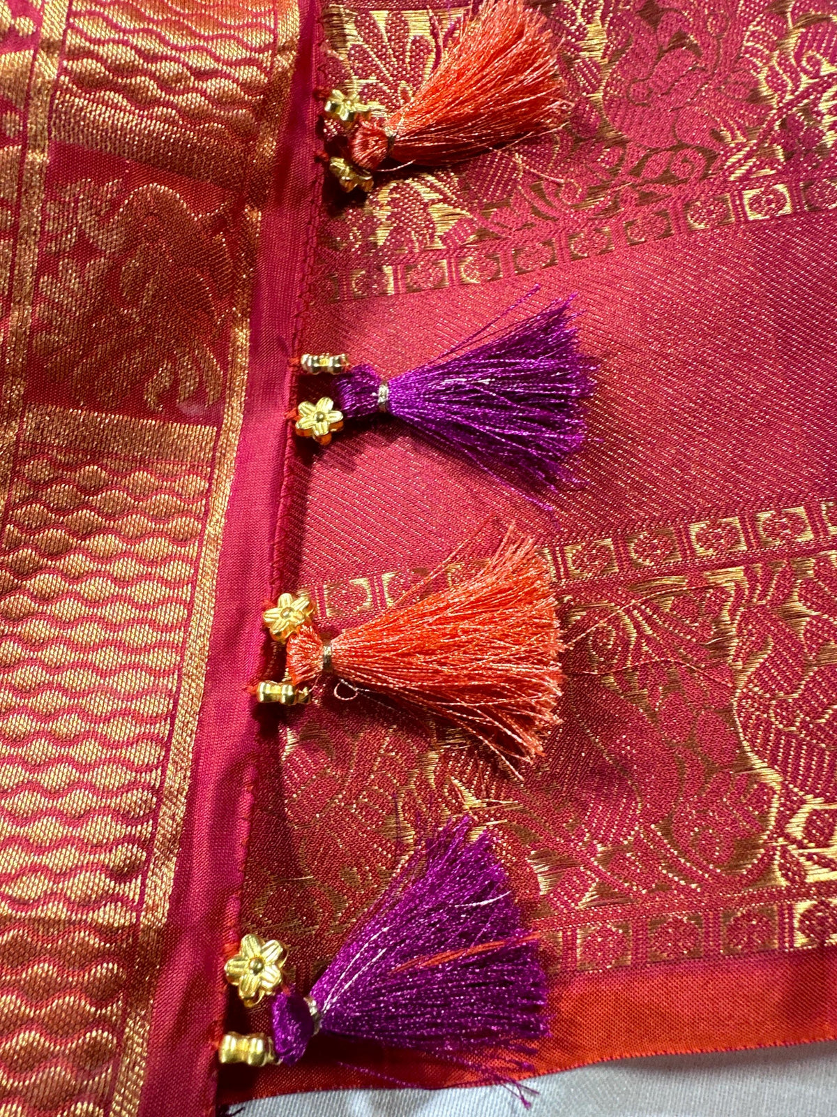 Handloom Kanjivaram Pure Silk Saree with Stitched Blouse | Wedding Saree With Stitched Maggam Work Blouse | Indian Party Wear Saree