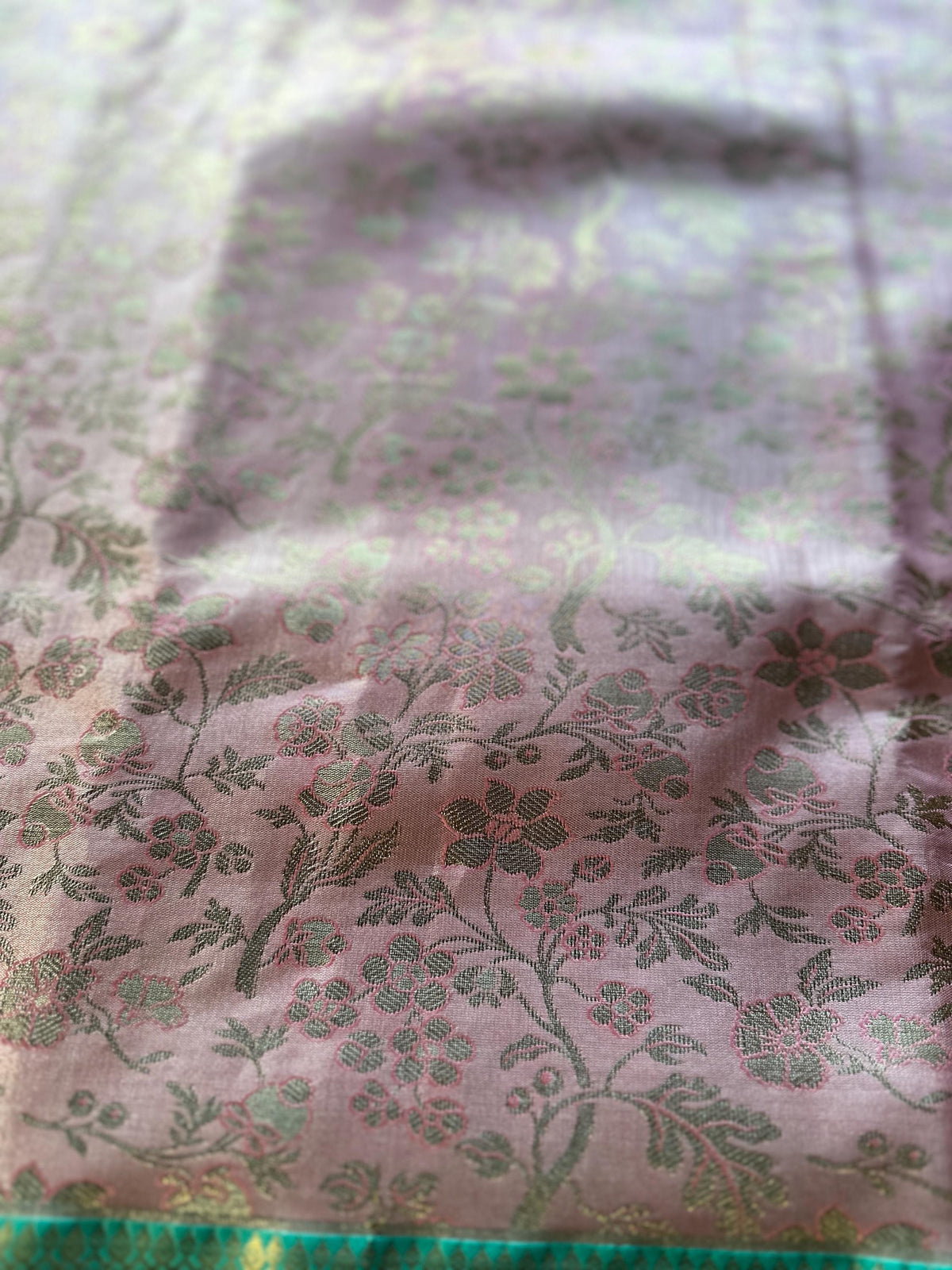 Kanjivaram Semi Silk Saree with Stitched Maggam Work Blouse | Indian Wedding Saree | Ships From USA