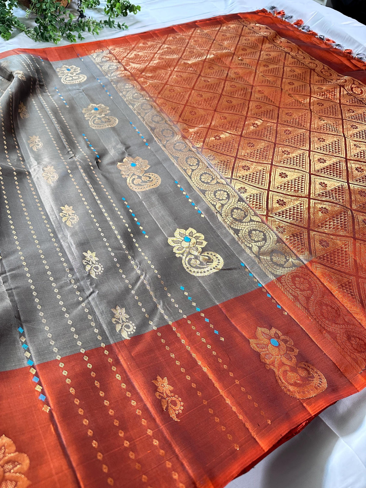 Handloom Kanjivaram Pure Silk Saree with Stitched Blouse | Wedding Saree With Stitched Blouse | Indian Party Wear Saree