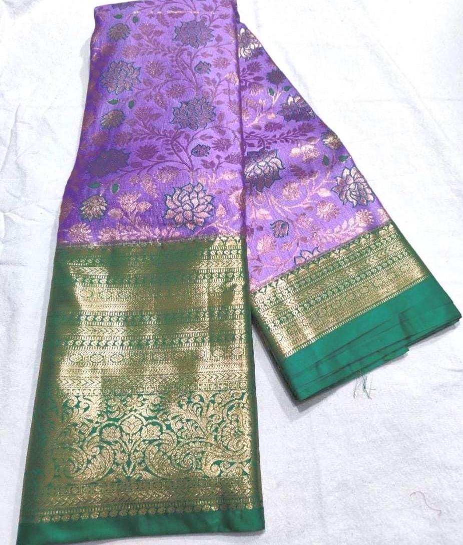 Premium Kanjivaram Silk Saree | Maggam Work Blouse | Wedding Saree