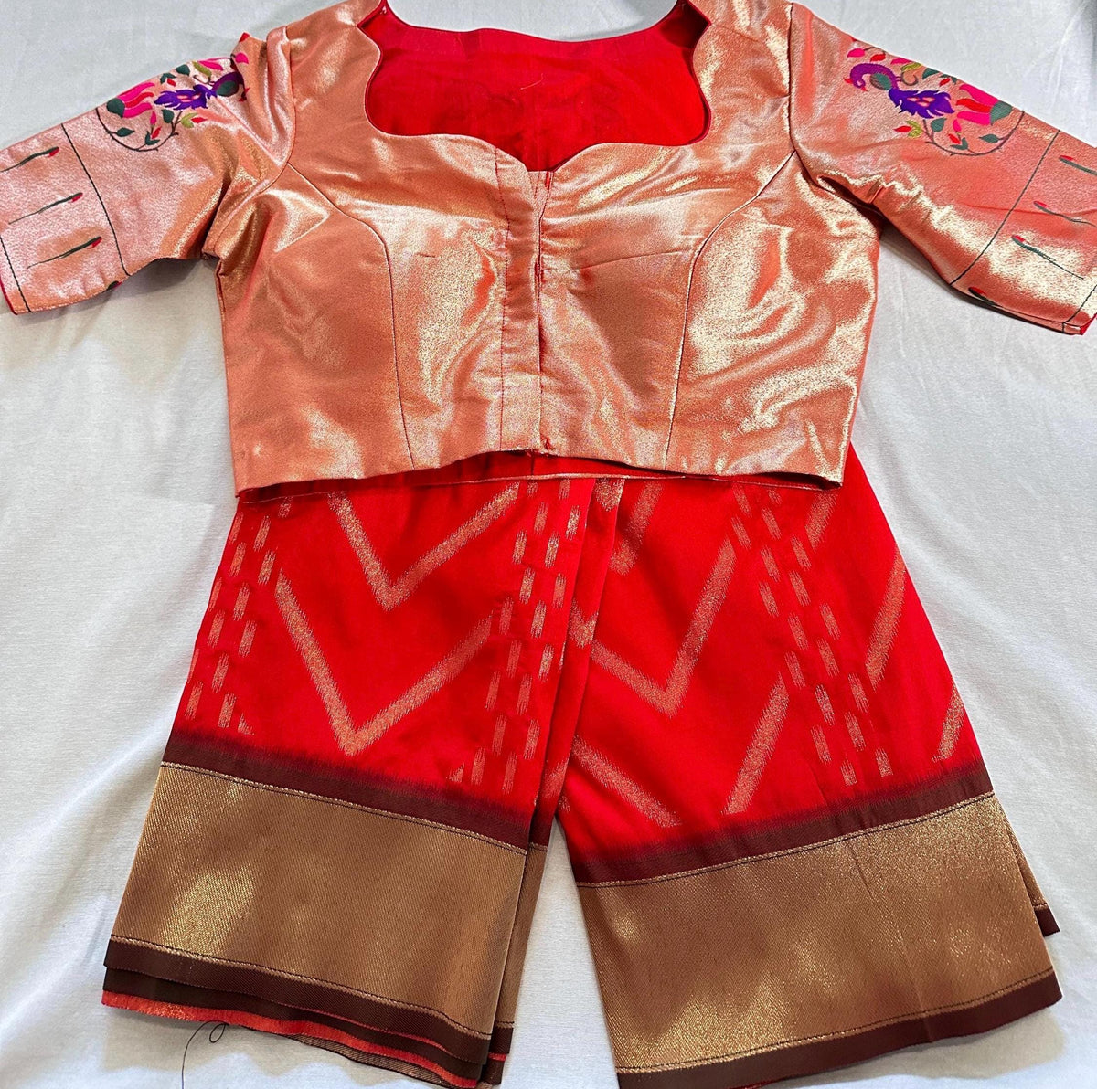 Paithani Banarasi Semi Silk Saree with Paithani Blouse, Partywear, Wedding Wear Saree, Shipping from USA