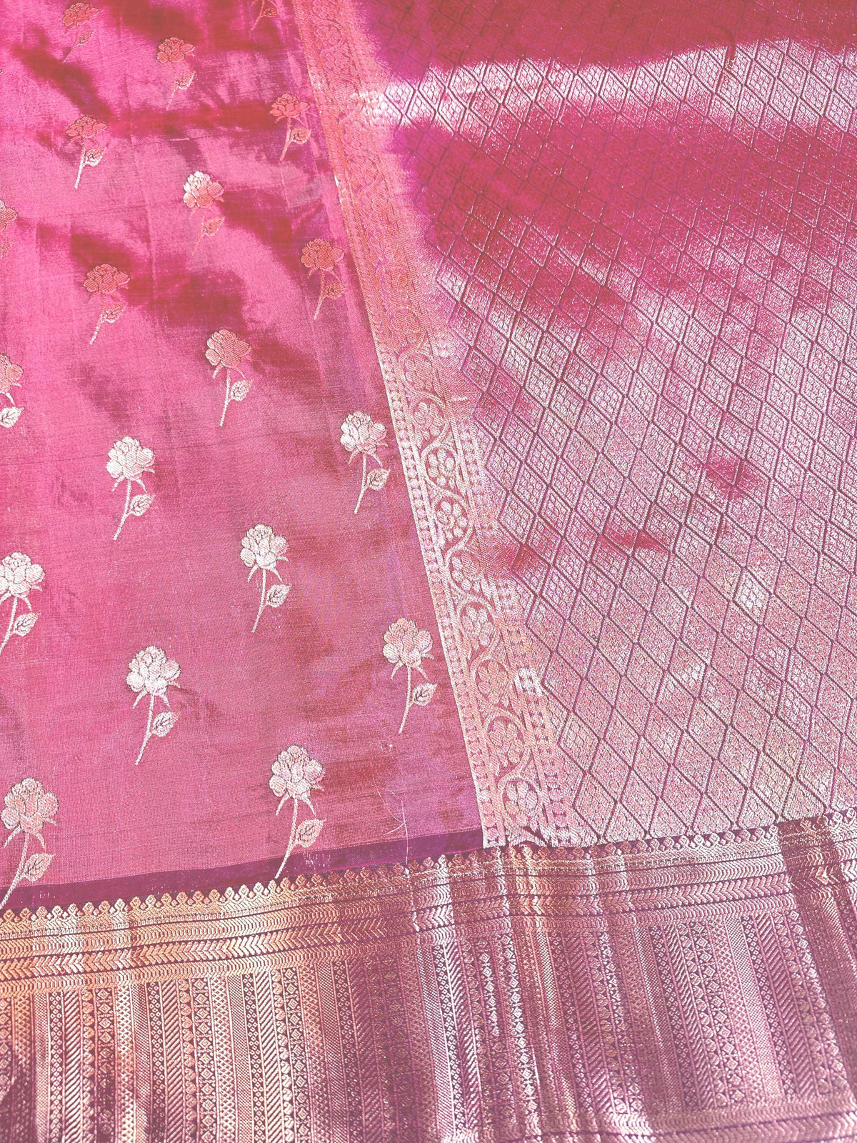 Handloom Kanjivaram Silk Saree with Stitched Blouse | Wedding Saree with Stitched Blouse | Indian Party Wear Saree