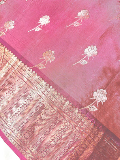 Handloom Kanjivaram Silk Saree with Stitched Blouse | Wedding Saree with Stitched Blouse | Indian Party Wear Saree