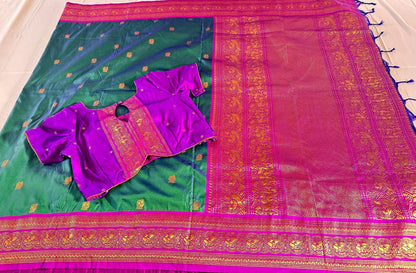 Banarasi Katan Semi Silk Saree with Allover Butties | Weaving Border and Grand Pallu | Bridal Silk Saree | Party Wear Saree Ready to wear.
