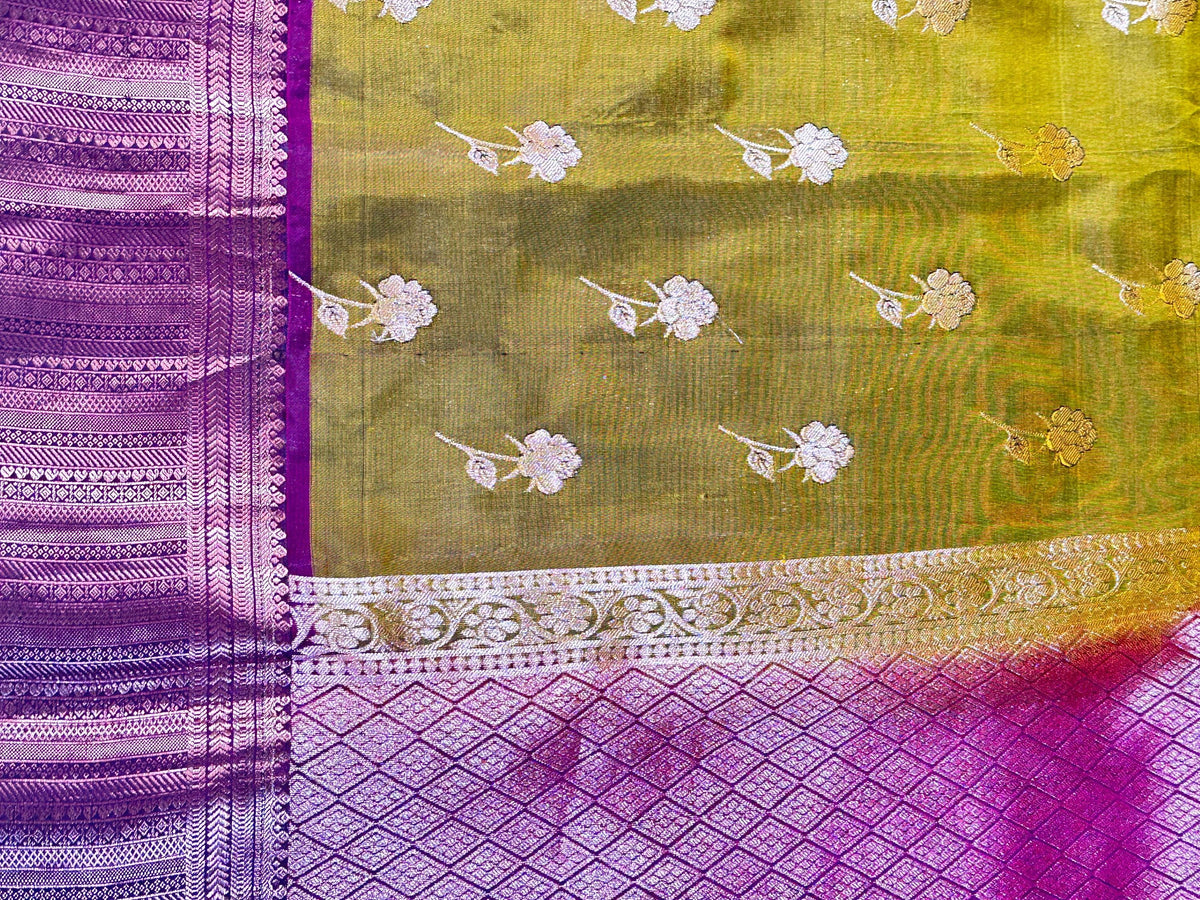 Handloom Kanjivaram Silk Saree with Stitched Blouse | Wedding Saree| Indian Party Wear Saree Ready to wear shipping from USA