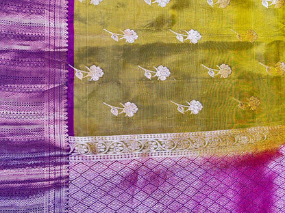 Handloom Kanjivaram Silk Saree with Stitched Blouse | Wedding Saree| Indian Party Wear Saree Ready to wear shipping from USA