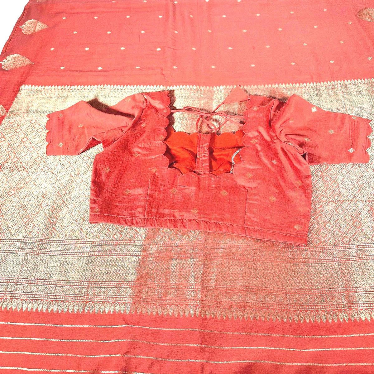 Banarasi Munga Semi Silk Saree with stitched blouse | USA shipping| Colors available