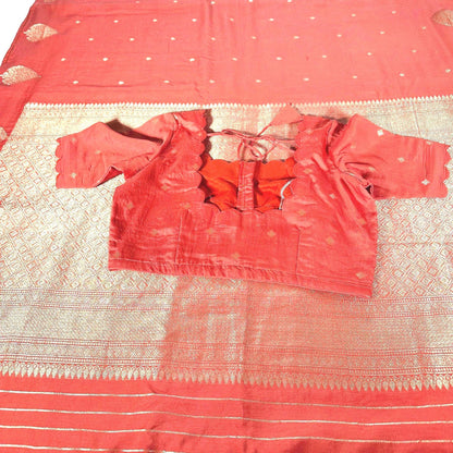 Banarasi Munga Semi Silk Saree with stitched blouse | USA shipping| Colors available
