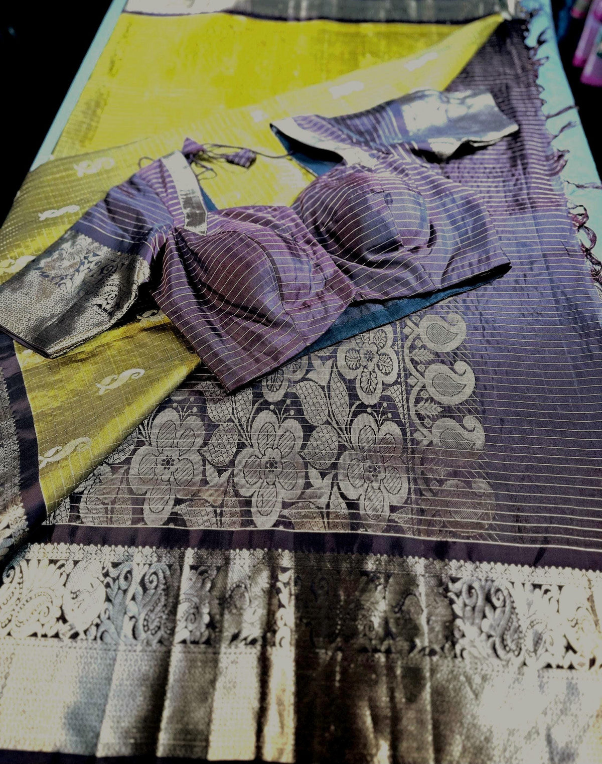 Handloom Kanchi Pattu Saree with Stitched Blouse