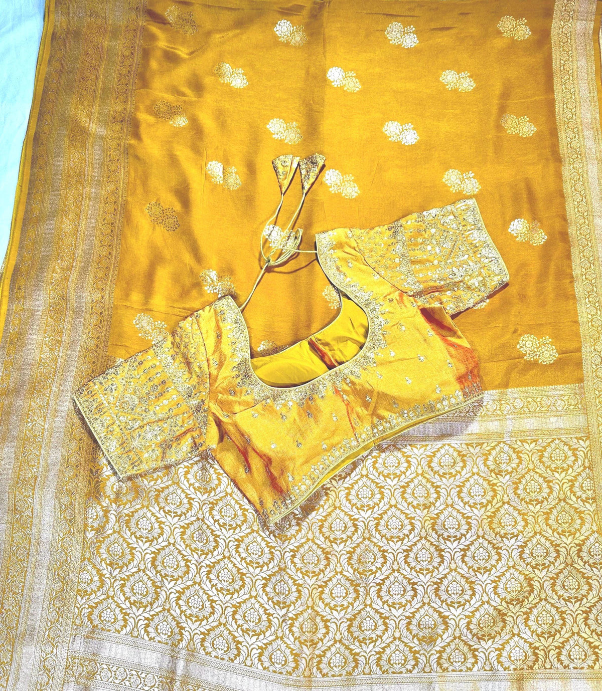 Banarasi Semi Silk Saree USA | Party Wear Saree  | Stitched Blouse Ready to wear