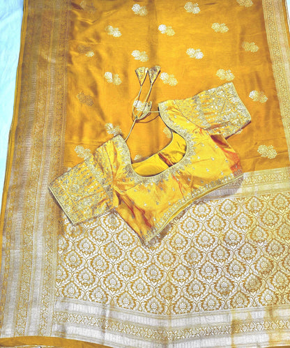 Banarasi Semi Silk Saree USA | Party Wear Saree  | Stitched Blouse Ready to wear