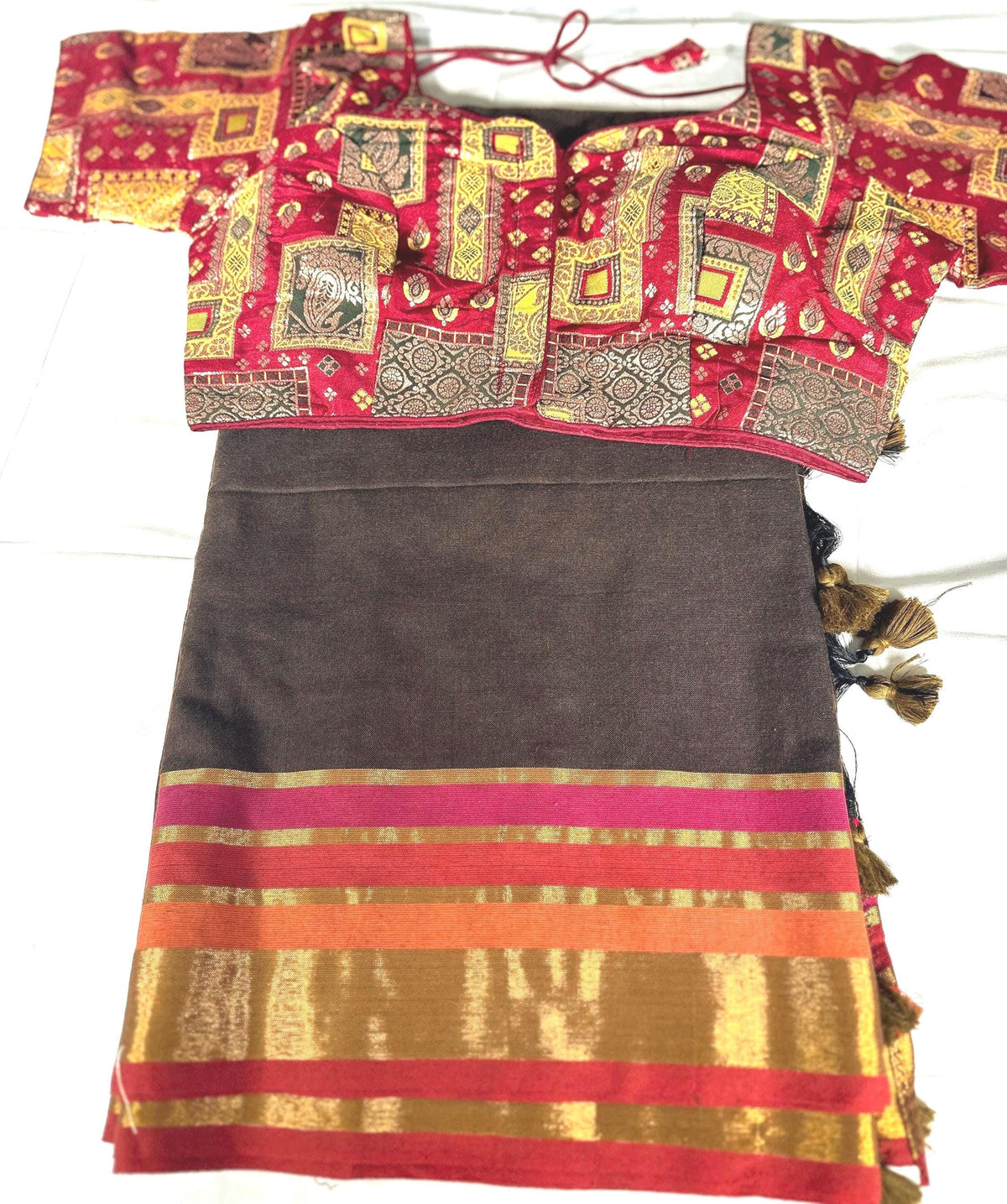 Mul Cotton Saree Gift Sare with Running Blouse,  Stitched Blouse Lightweight  Cotton Saree | Indian Party Festive Wear  | Ships from USA