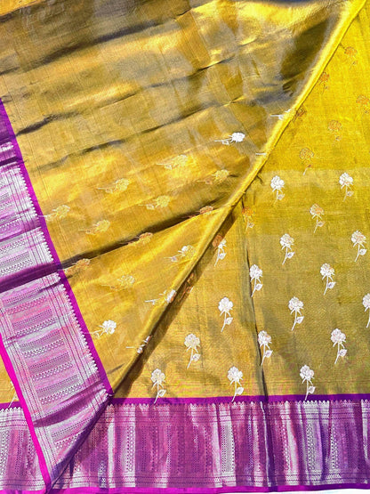 Handloom Kanjivaram Silk Saree with Stitched Blouse | Wedding Saree| Indian Party Wear Saree Ready to wear shipping from USA