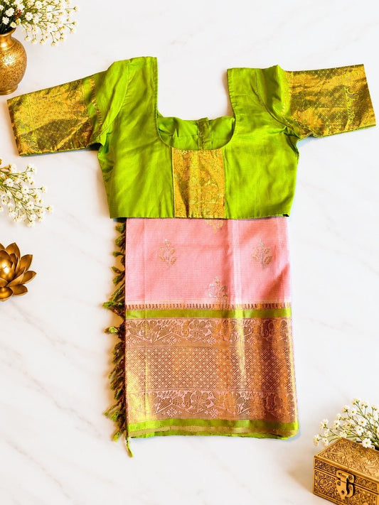Handloom Traditional Kuppadam Pattu Saree with Stitched Blouse, Indian Wedding Saree, Party Wear Saree, Ships from USA