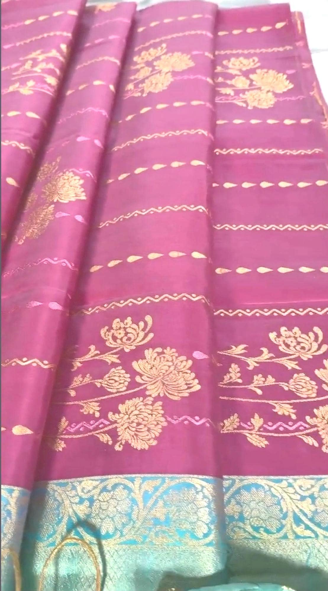 Handloom Kanjivaram Pure Silk Saree with Silk Mark, Stitched Maggam Work Blouse,  Partywear,  Wedding Wear Saree, Shipping from USA