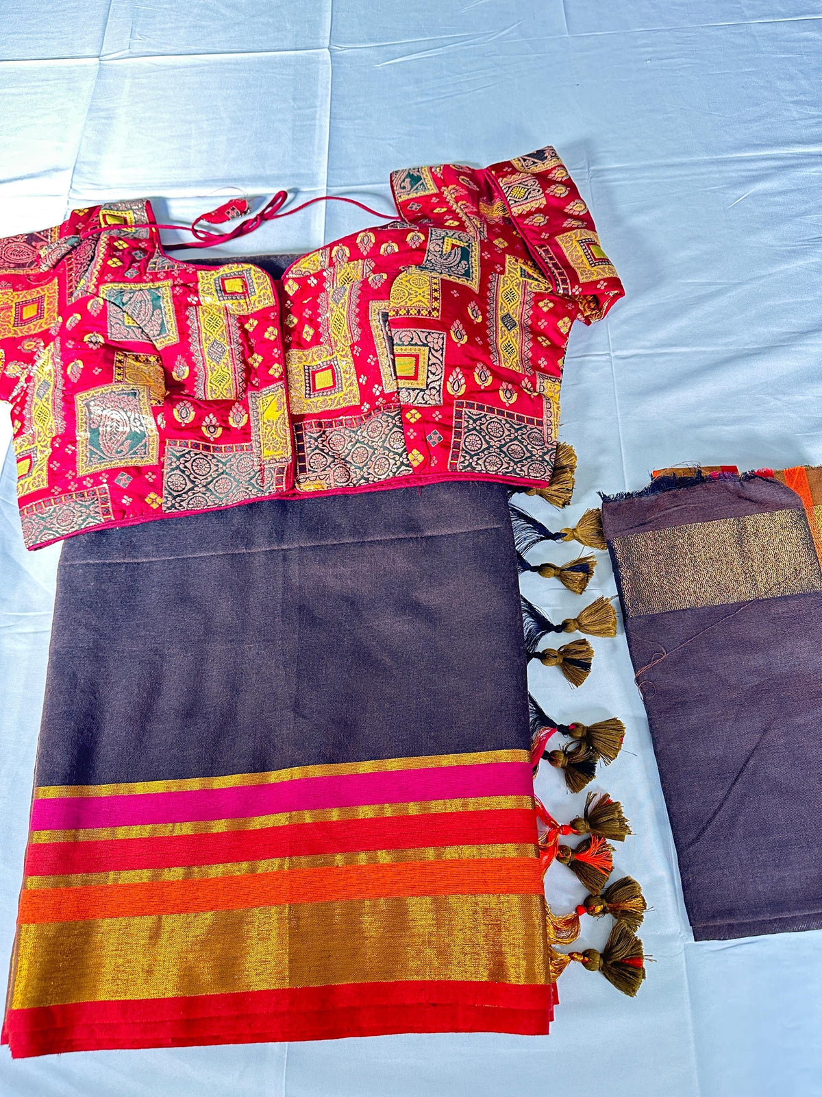 Mul Cotton Saree Gift Sare with Running Blouse,  Stitched Blouse Lightweight  Cotton Saree | Indian Party Festive Wear  | Ships from USA