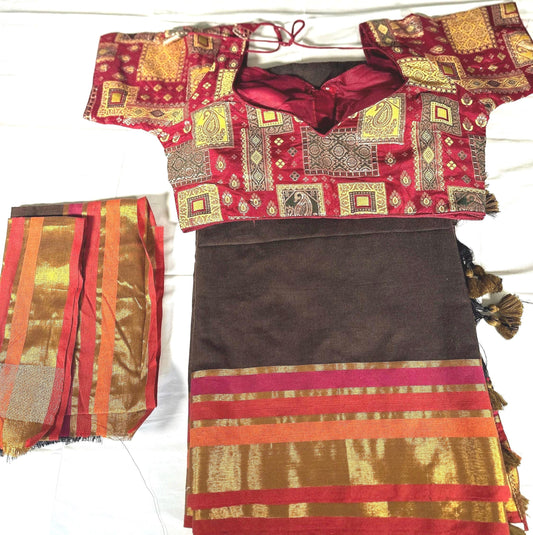 Mul Cotton Saree Gift Sare with Running Blouse,  Stitched Blouse Lightweight  Cotton Saree | Indian Party Festive Wear  | Ships from USA