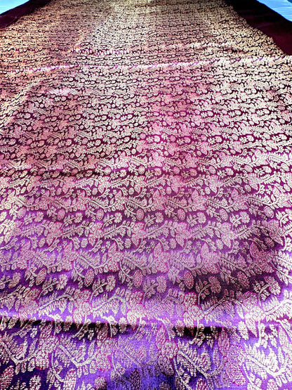 Kanchivaram Premium Semi Silk Saree with Maggam Work Blouse Ready-to-wear, Shipping from USA