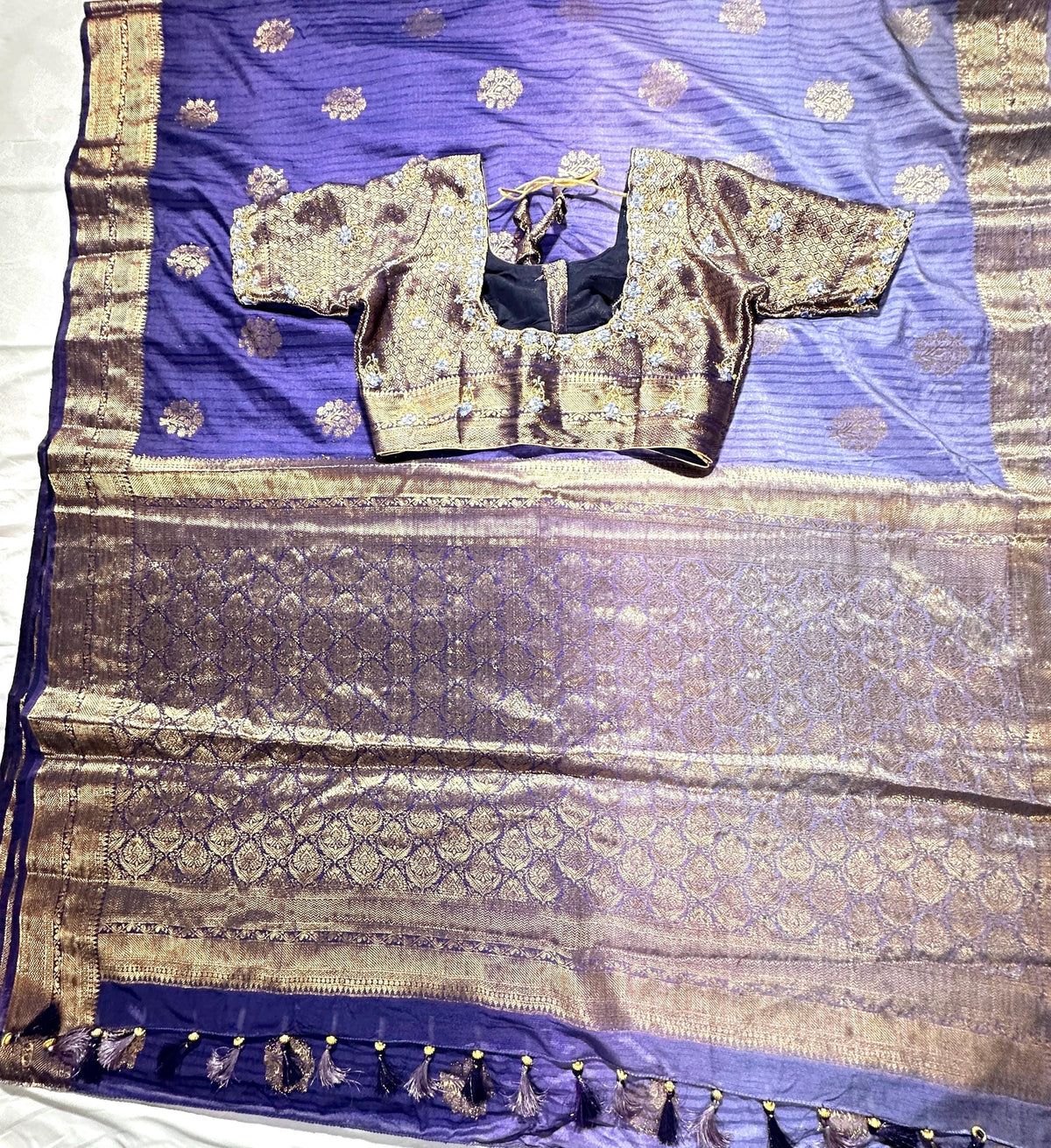 Banarasi Muga Silk Saree with Stitched Blouse - additional product photo 4