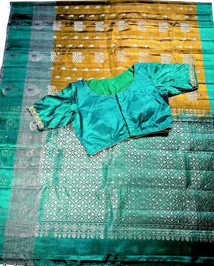 Handloom Pure Kanjivaram Silk Saree with Stitched Blouse | Wedding Saree With Stitched Blouse | Indian Party Wear Saree