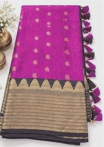 Pure Handloom Kanjivaram Silk Saree with Stitched Maggam Blouse | Pink Zari Wedding Saree | Ships from USA