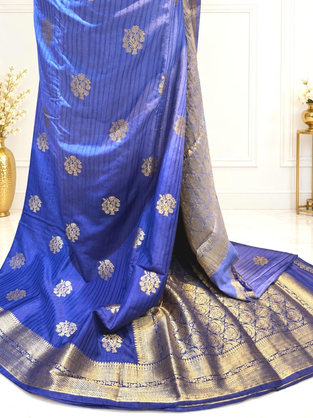 Banarasi Muga Silk Saree with Stitched Blouse - additional product photo 6