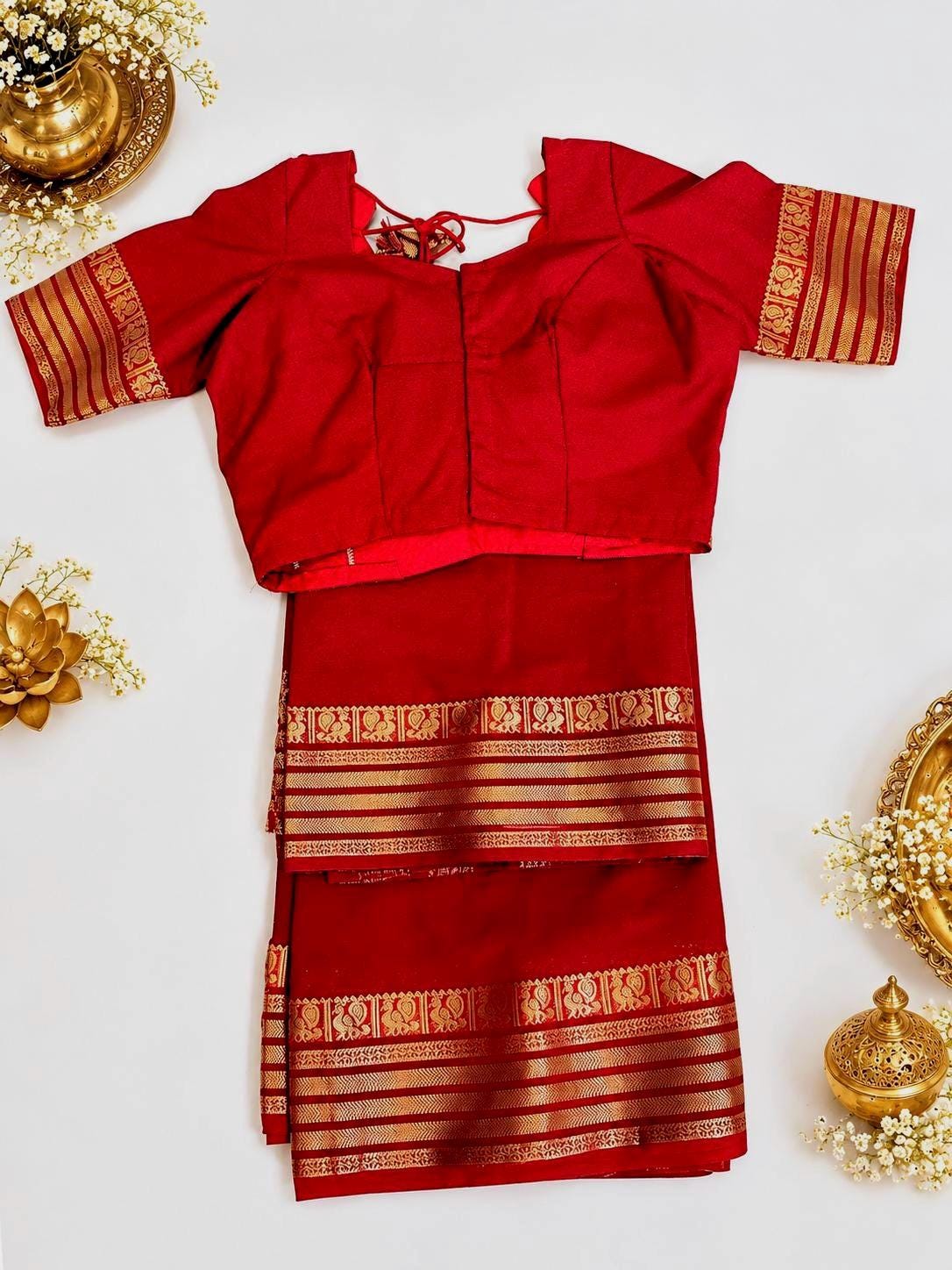Semi Mysore Crape Silk Saree with Stitched Blouse | Normal wear, Festive, Party Saree,  Other Colors Available| Indian S