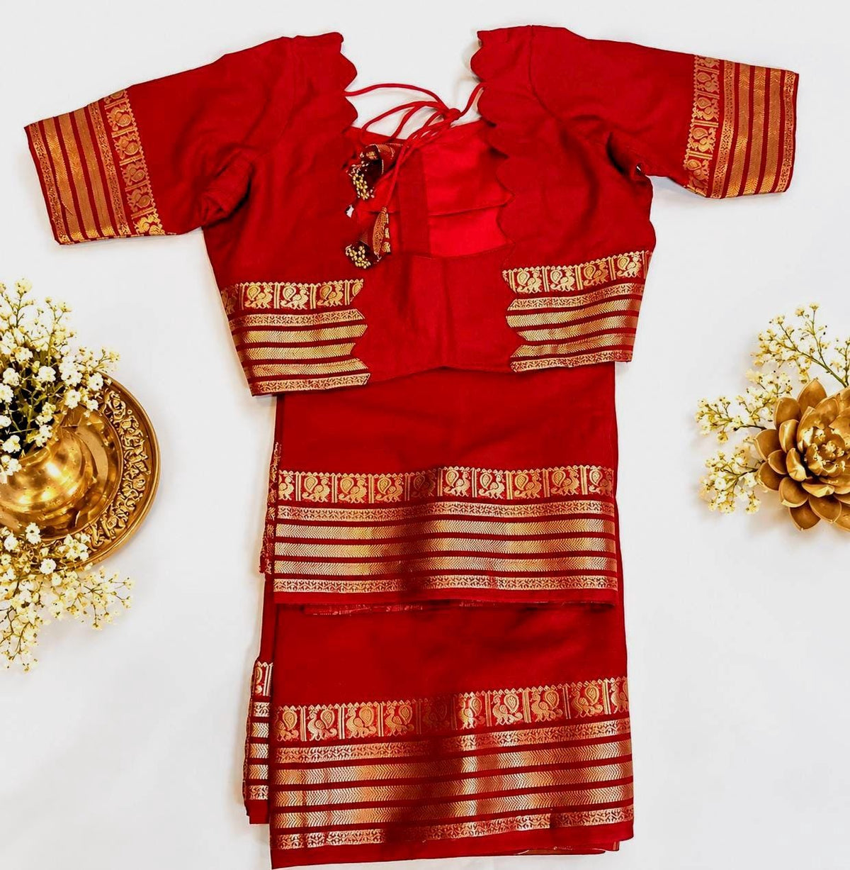 Semi Mysore Crape Silk Saree with Stitched Blouse | Normal wear, Festive, Party Saree,  Other Colors Available| Indian S