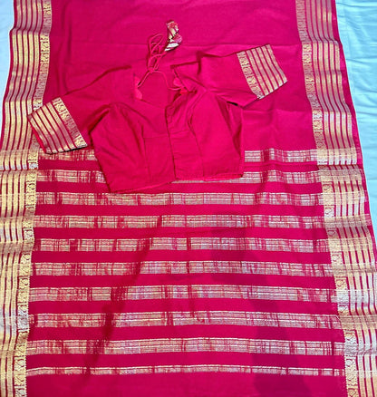 Semi Mysore Crape Silk Saree with Stitched Blouse | Normal wear, Festive, Party Saree,  Other Colors Available| Indian S