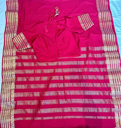 Semi Mysore Crape Silk Saree with Stitched Blouse | Normal wear, Festive, Party Saree,  Other Colors Available| Indian S