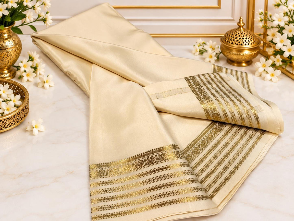 Semi Mysore Crape Silk Saree with Stitched Blouse | Normal wear, Festive, Party Saree,  Other Colors Available| Indian S
